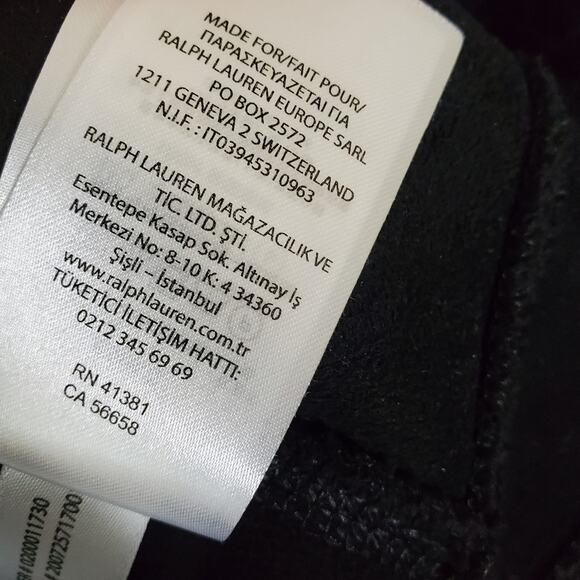 RLL Ralph Lauren Black sherpa Fleece Vest with Gold Zipper Size Large EUC - Picture 13 of 14